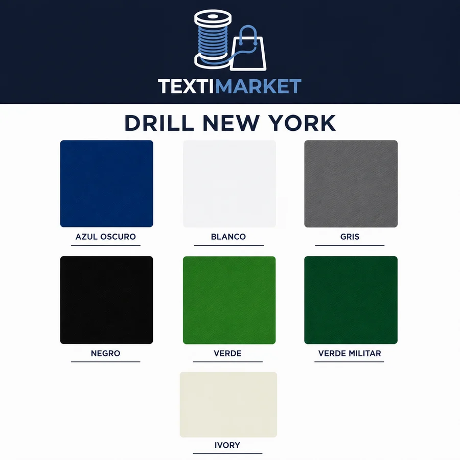 Drill en Algodón – carta de colores